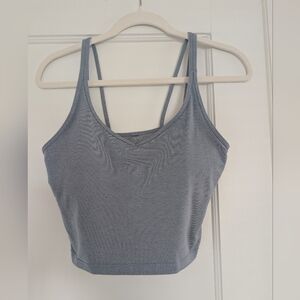 Women's Vuori Double-Strap Crop Tank - Slate Blue